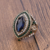 Big Luxurious Vintage Mosaic Crystal wedding ring