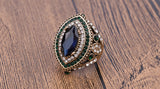 Big Luxurious Vintage Mosaic Crystal wedding ring