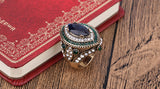 Big Luxurious Vintage Mosaic Crystal wedding ring