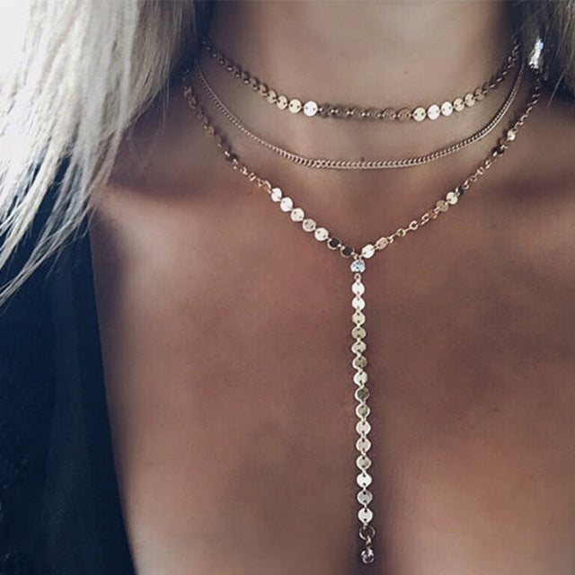 Premium Multiple Layer crystal Necklace