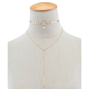 Long Double Layer Tassel Star Necklace